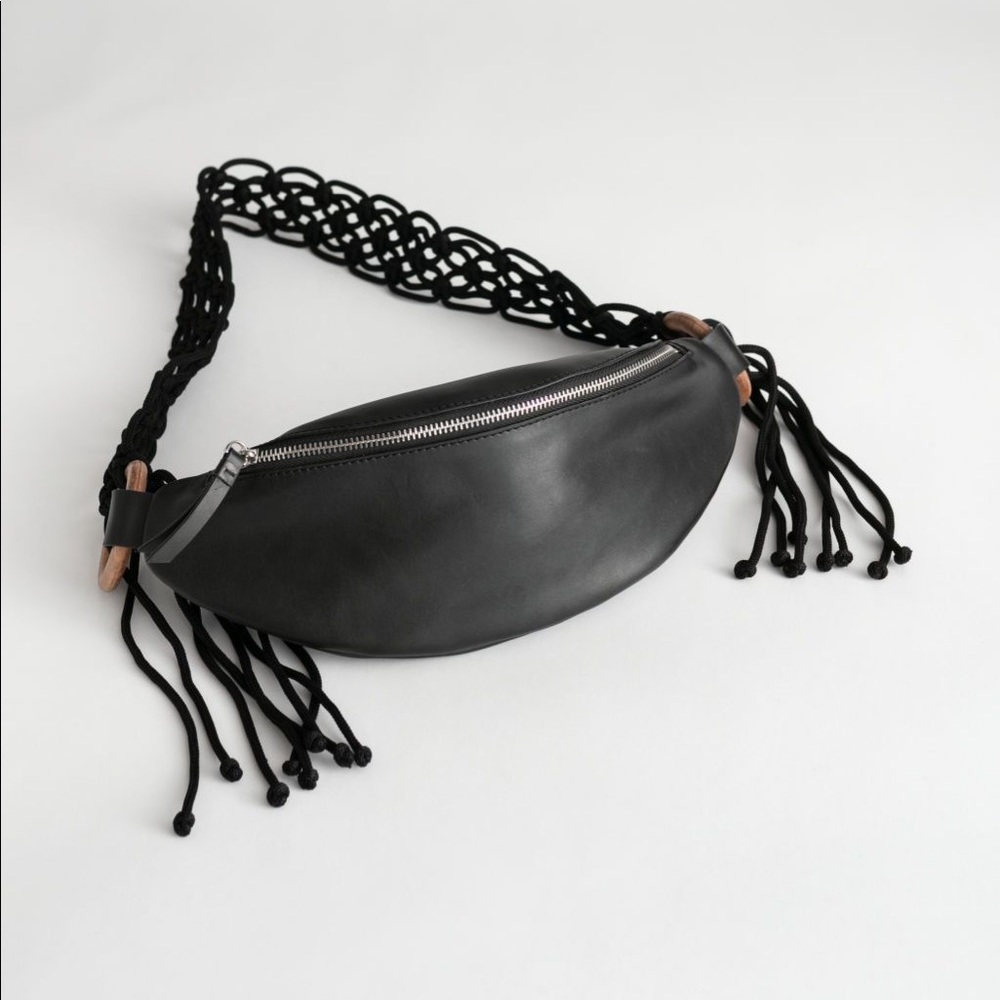 & Other Stories macrame leather belt bag